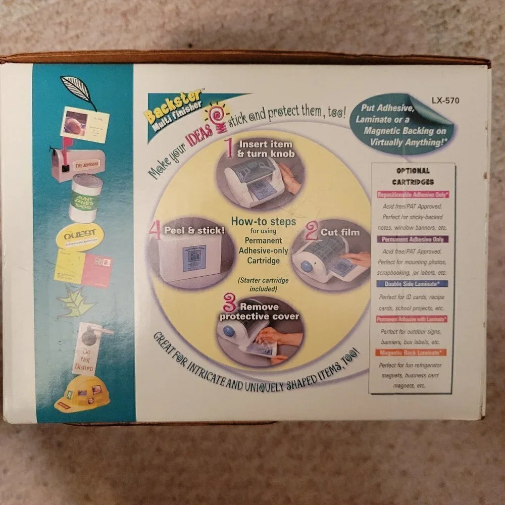 NEW Brother Backster LX-570 Multi-Finisher Laminator Sticker Magnet Maker
